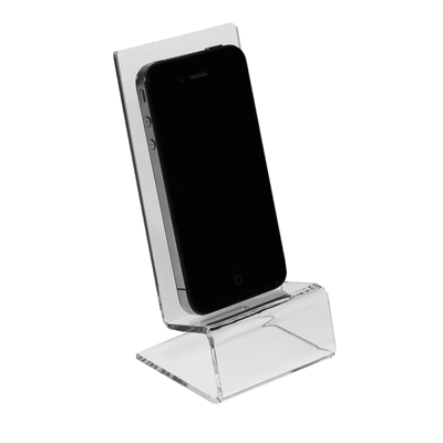 Espositore in plexiglass per cellulari / smartphone - Misura: 7x7x H14,5 cm